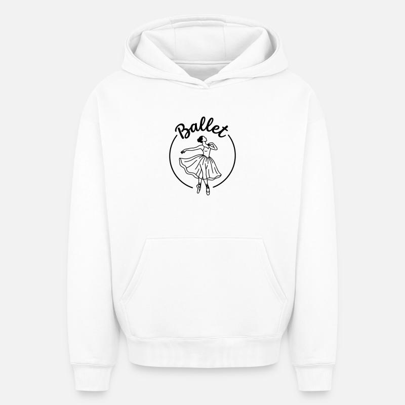 ballet - Sweat à capuche unisexe oversize épais SPREAD - blanc