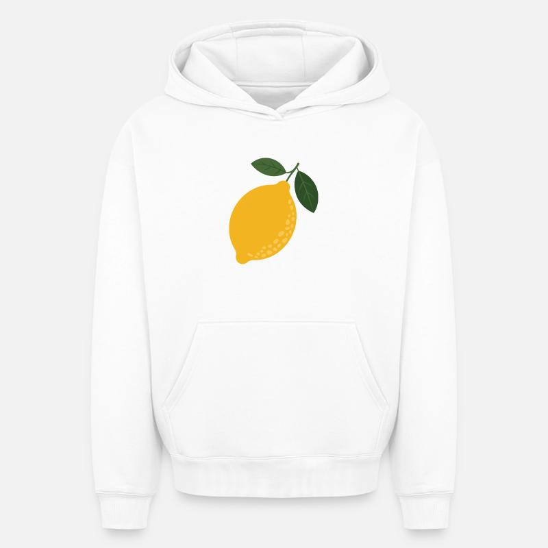 Fleurs de citron piquantes - Sweat à capuche unisexe oversize épais SPREAD - blanc