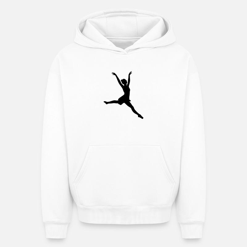 Danseur - Sweat à capuche unisexe oversize épais SPREAD - blanc