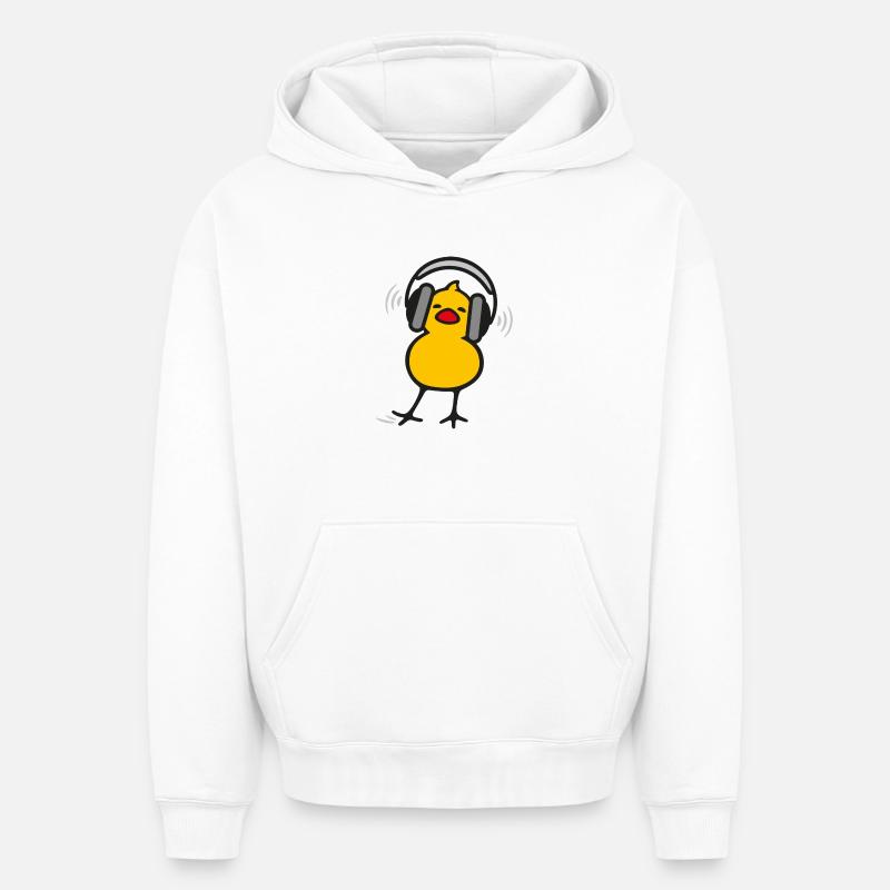 SoundChick - Sweat à capuche unisexe oversize épais SPREAD - blanc