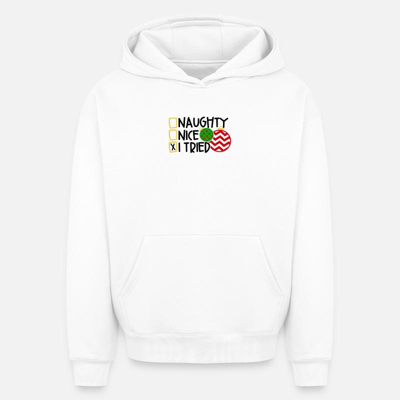 Noël - Sweat à capuche unisexe oversize épais SPREAD - blanc