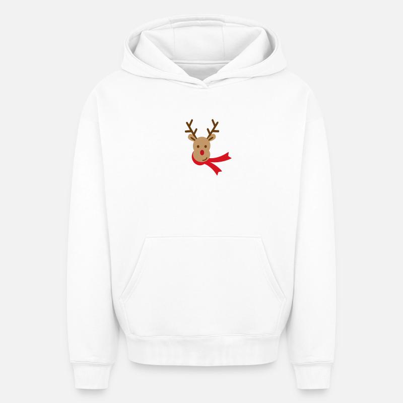 Noël - Sweat à capuche unisexe oversize épais SPREAD - blanc