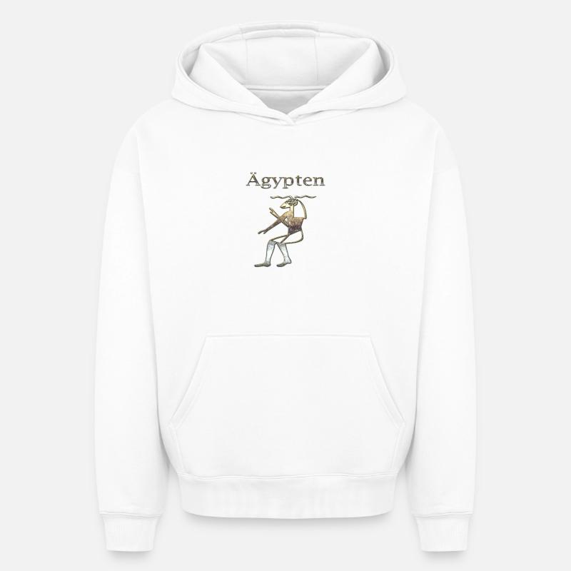 Egypte 89 - Sweat à capuche unisexe oversize épais SPREAD - blanc