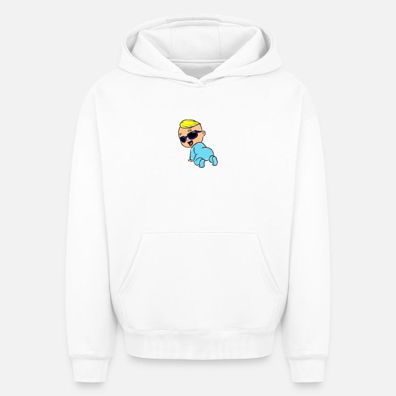 bébé - Sweat à capuche unisexe oversize épais SPREAD - blanc