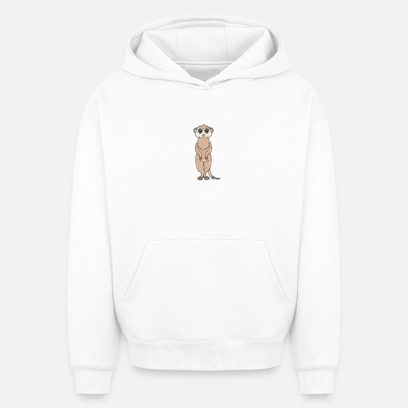 Suricate - Sweat à capuche unisexe oversize épais SPREAD - blanc