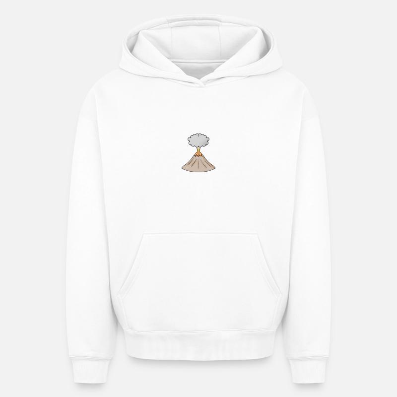 volcan - Sweat à capuche unisexe oversize épais SPREAD - blanc