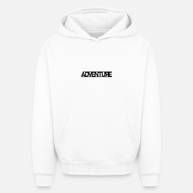 Explorateur d'aventure - Sweat à capuche unisexe oversize épais SPREAD - blanc