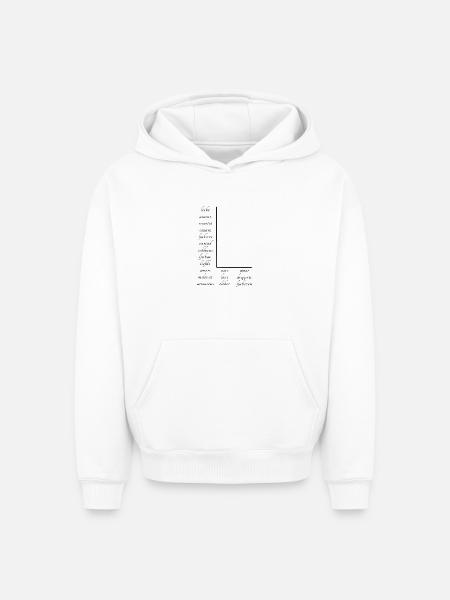 Love on many different languages - Oversized Heavyweight Unisex Hoodie - white
