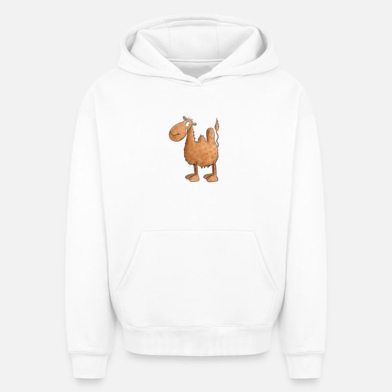 Drolliges Kamel I Tiere - Sweat à capuche unisexe oversize épais SPREAD - blanc