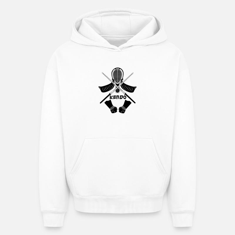 Équipement de Kendo - Sweat à capuche unisexe oversize épais SPREAD - blanc
