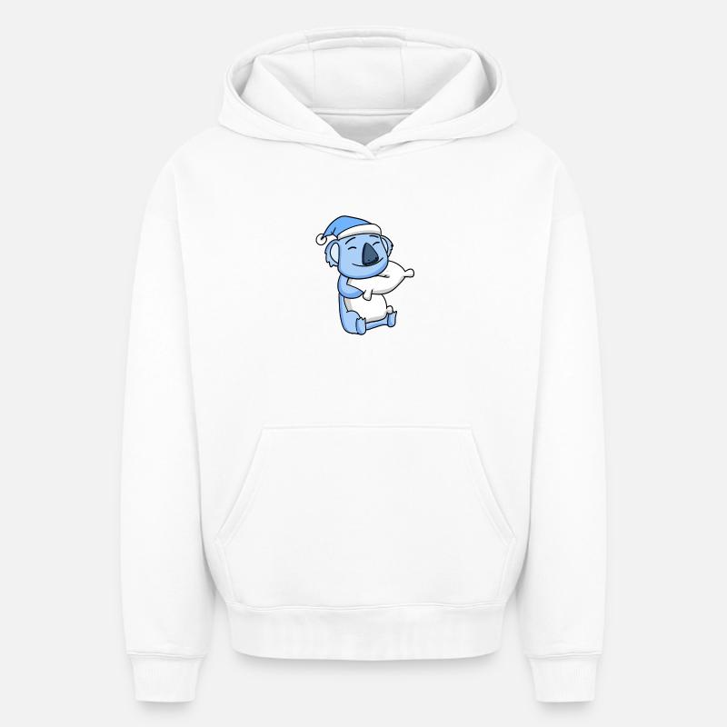 Koala Bébé - Sweat à capuche unisexe oversize épais SPREAD - blanc
