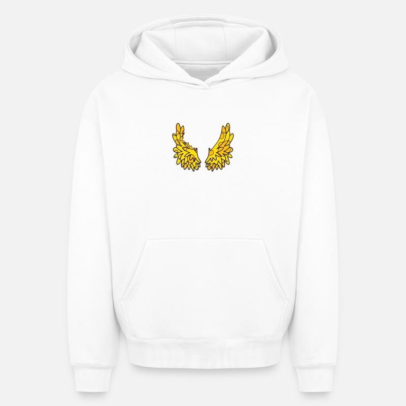 Ailes de fromage - Sweat à capuche unisexe oversize épais SPREAD - blanc