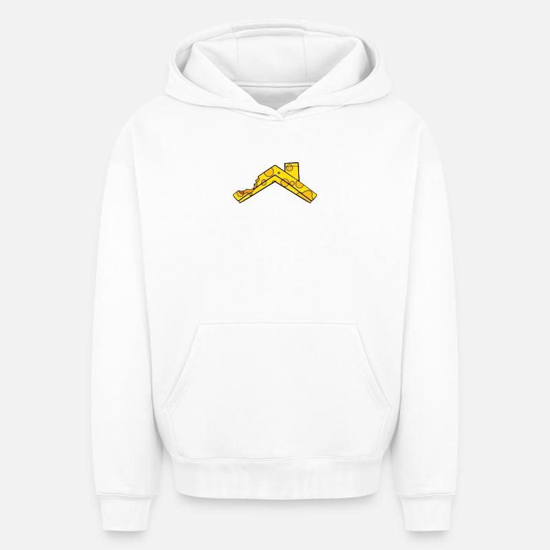 Toit de fromage - Sweat à capuche unisexe oversize épais SPREAD - blanc