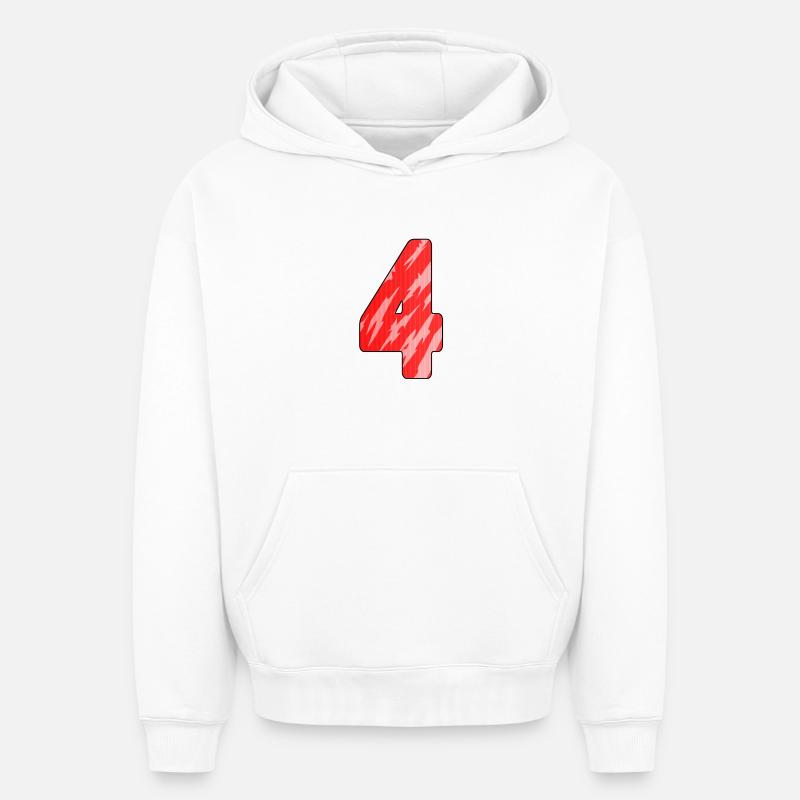 4 - Sweat à capuche unisexe oversize épais SPREAD - blanc
