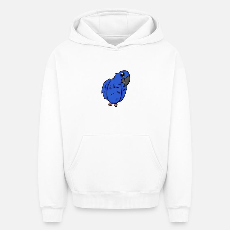 Oiseau perroquet d’ara jacinthe - Sweat à capuche unisexe oversize épais SPREAD - blanc
