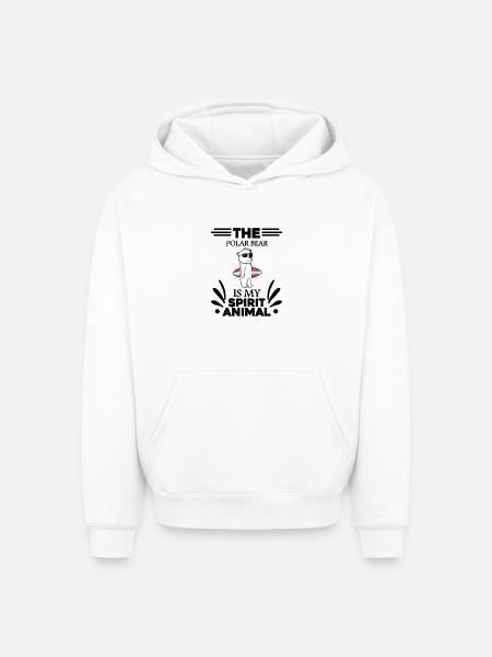 Polar Bear Polar Bear Bear - Oversized Heavyweight Unisex Hoodie - white