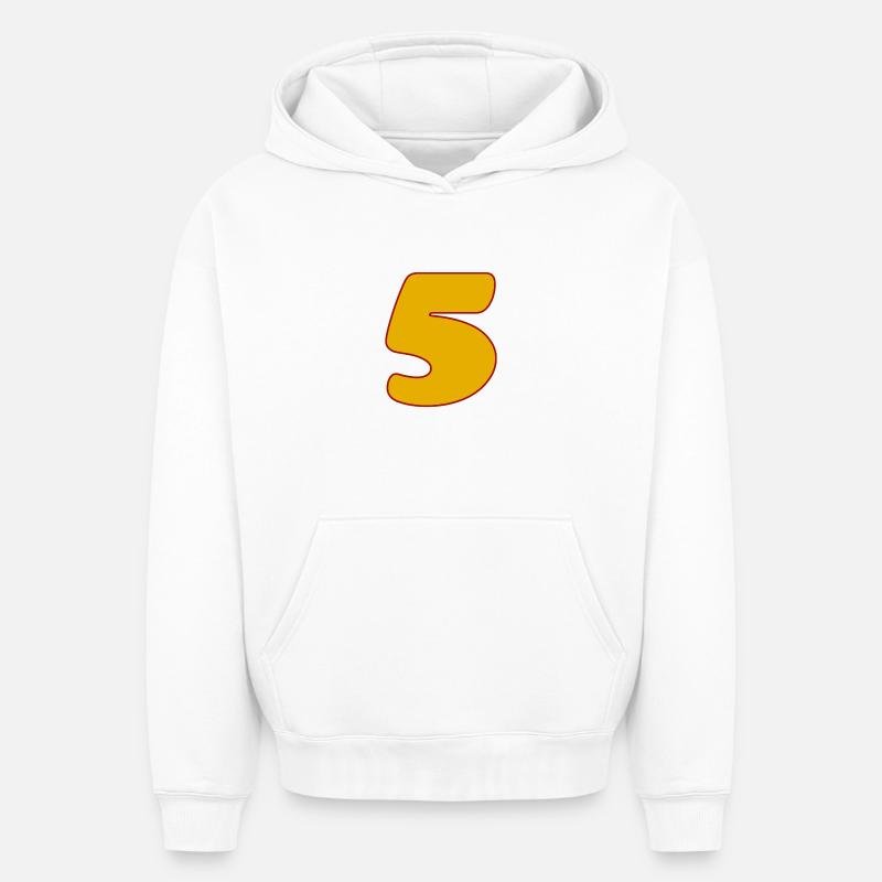 5 - Sweat à capuche unisexe oversize épais SPREAD - blanc