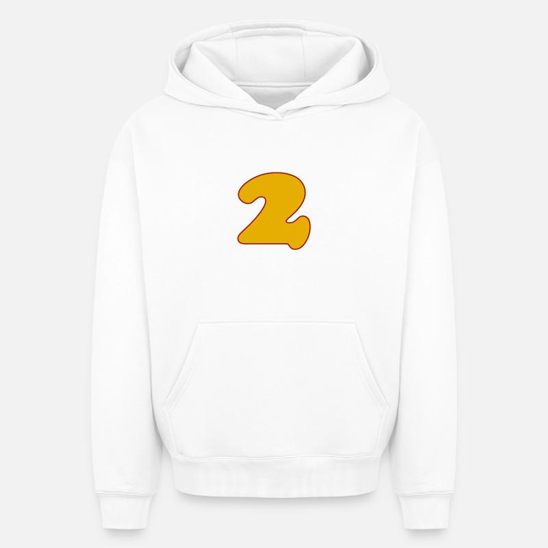 2 - Sweat à capuche unisexe oversize épais SPREAD - blanc