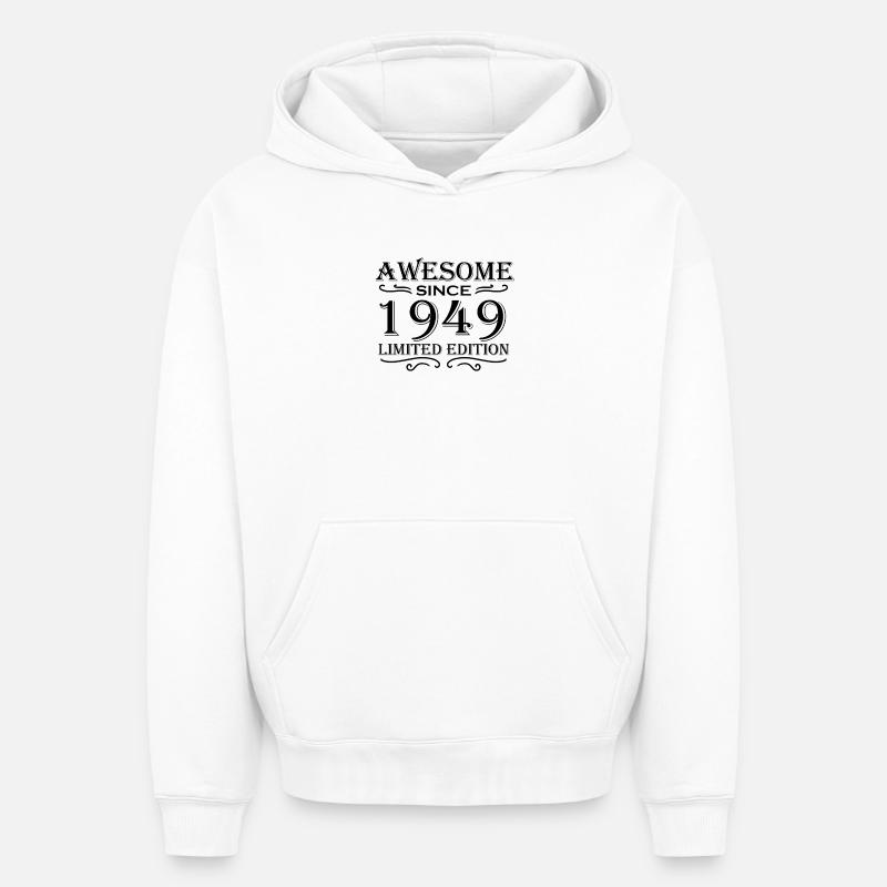 1949 - Sweat à capuche unisexe oversize épais SPREAD - blanc