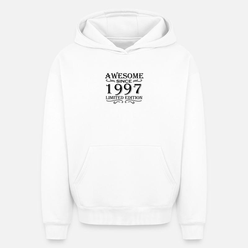 1997 - Né en 1997 - Sweat à capuche unisexe oversize épais SPREAD - blanc