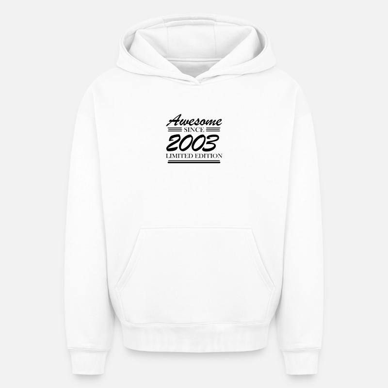 2003 - Sweat à capuche unisexe oversize épais SPREAD - blanc