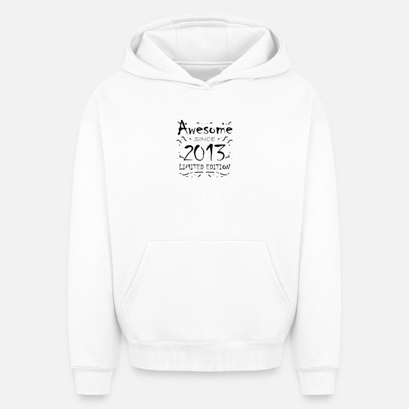 2013 - Sweat à capuche unisexe oversize épais SPREAD - blanc