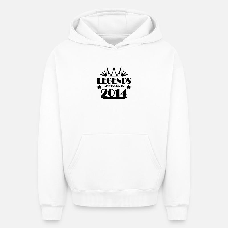 2014 - Promotion 2014 - Sweat à capuche unisexe oversize épais SPREAD - blanc