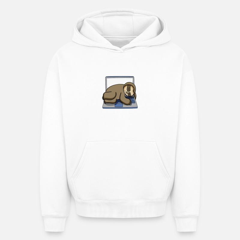 Computer Nerd Programmer Gift - Oversized Heavyweight Unisex Hoodie - white