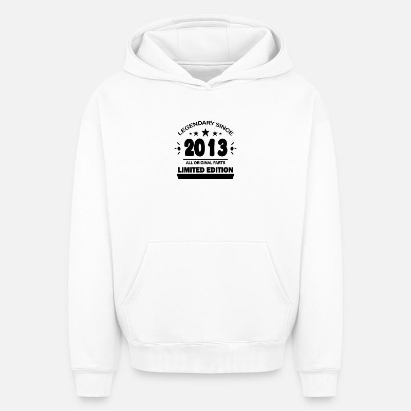 2013 - Sweat à capuche unisexe oversize épais SPREAD - blanc