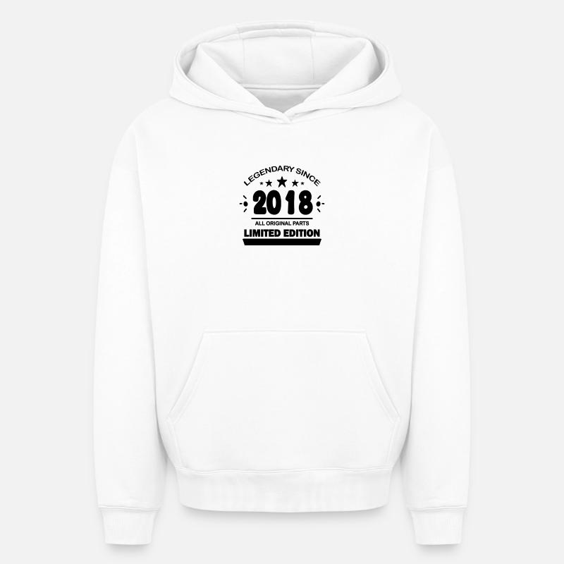 2018 - Promotion 2018 - Sweat à capuche unisexe oversize épais SPREAD - blanc