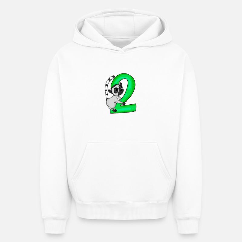 2 ans - Sweat à capuche unisexe oversize épais SPREAD - blanc