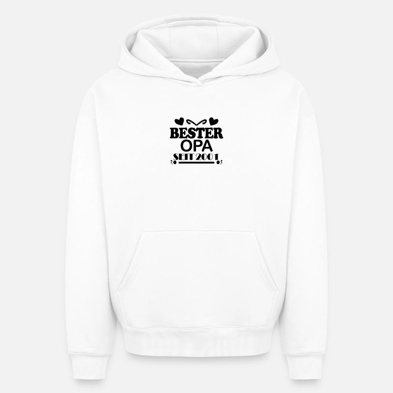 Bester Opa seit 2001 - Oversized Heavyweight Unisex Hoodie - Weiß