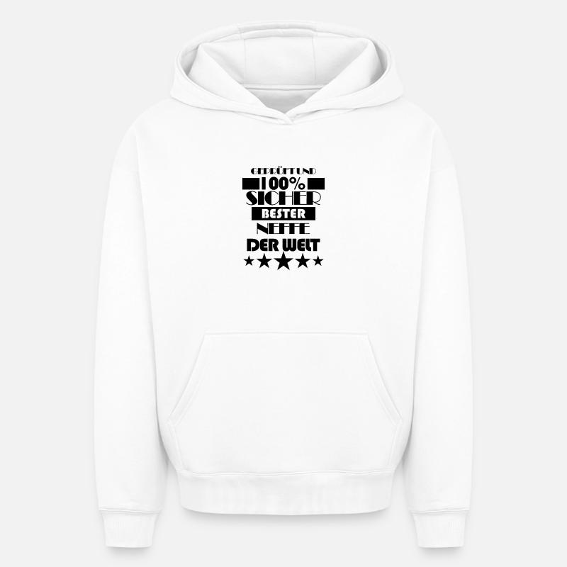 Neffe SpruchGeschenk - Oversized Heavyweight Unisex Hoodie - Weiß