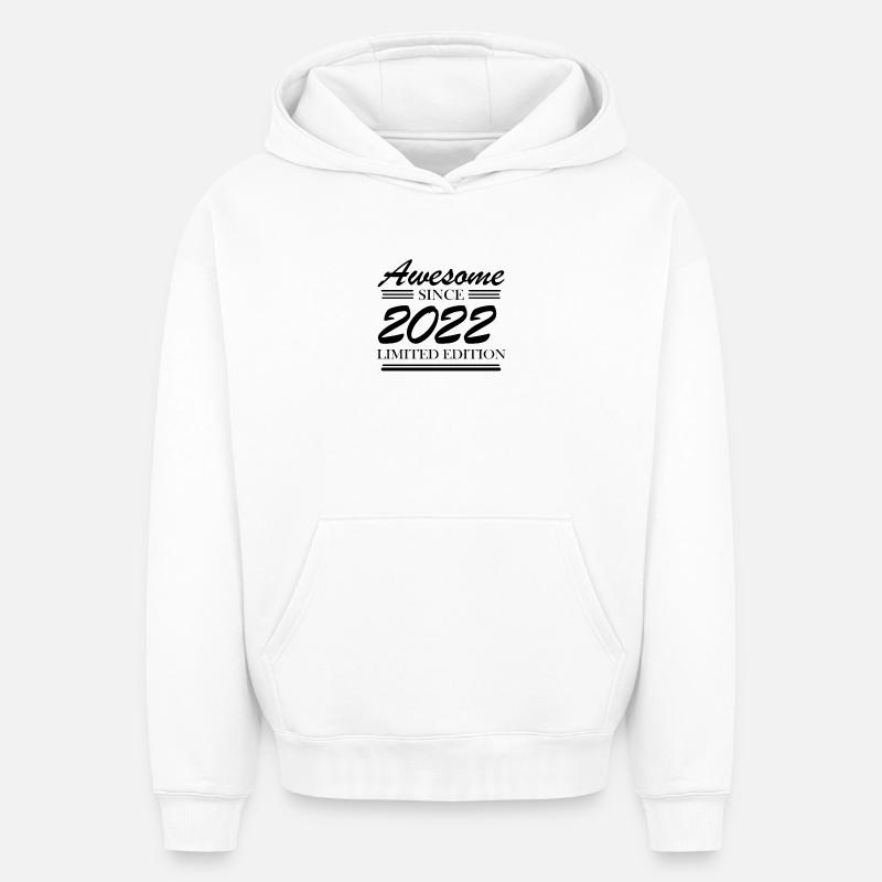 2022 - Sweat à capuche unisexe oversize épais SPREAD - blanc
