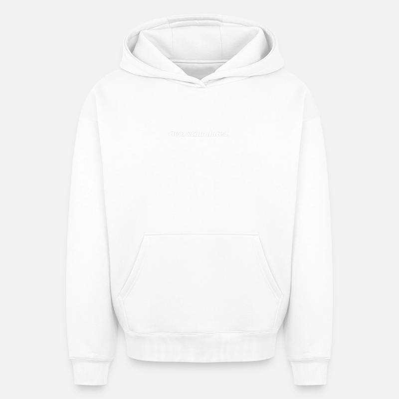 Surstimulé - Sweat à capuche unisexe oversize épais SPREAD - blanc