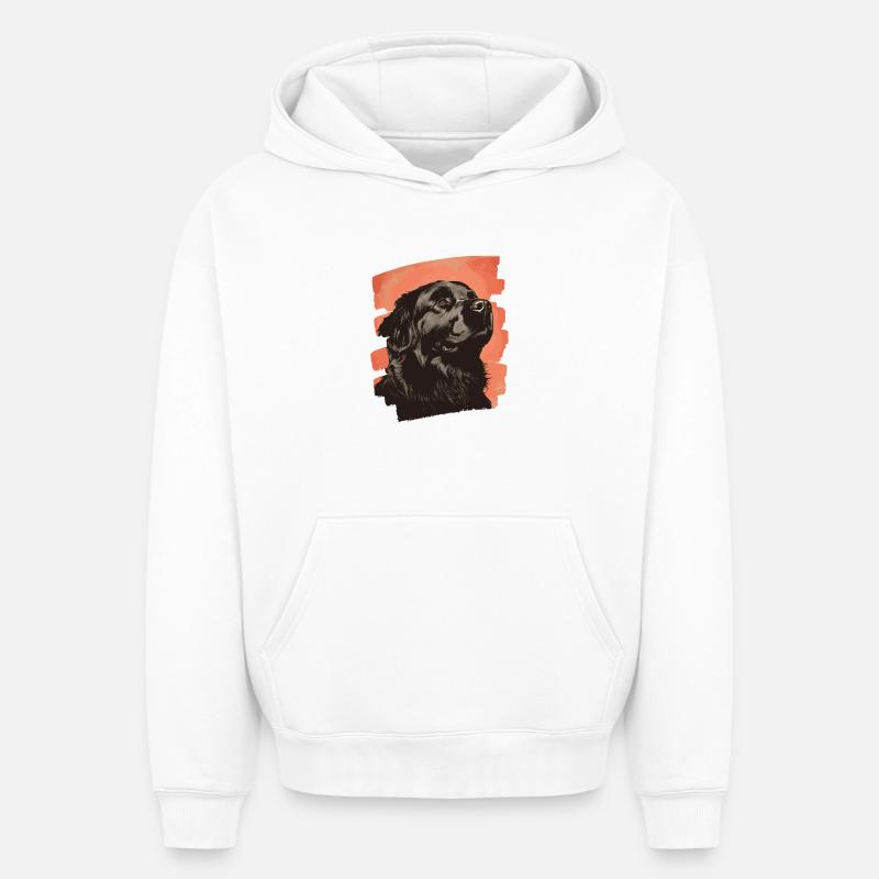 Terre-Neuve - Sweat à capuche unisexe oversize épais SPREAD - blanc