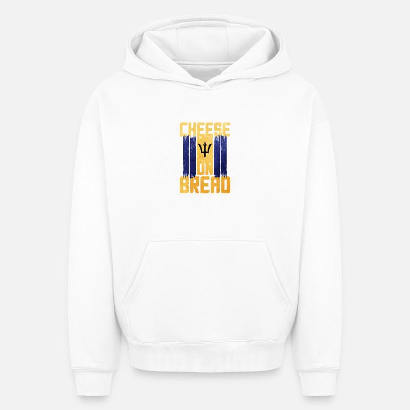 Barbade - Sweat à capuche unisexe oversize épais SPREAD - blanc