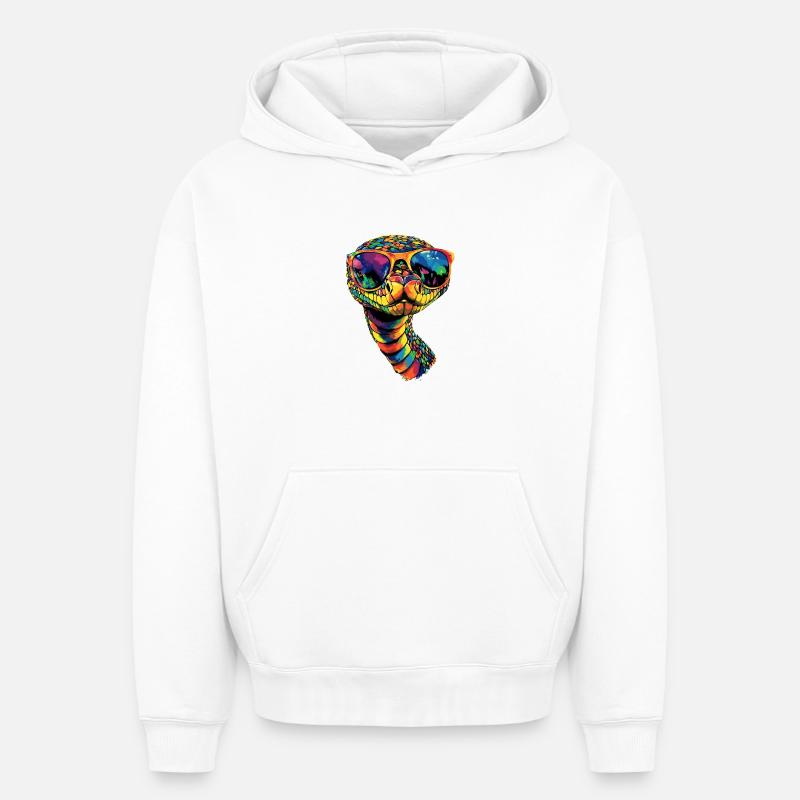 snake, python, cobra, rattlesnake, snakes - Oversized Heavyweight Unisex Hoodie - white