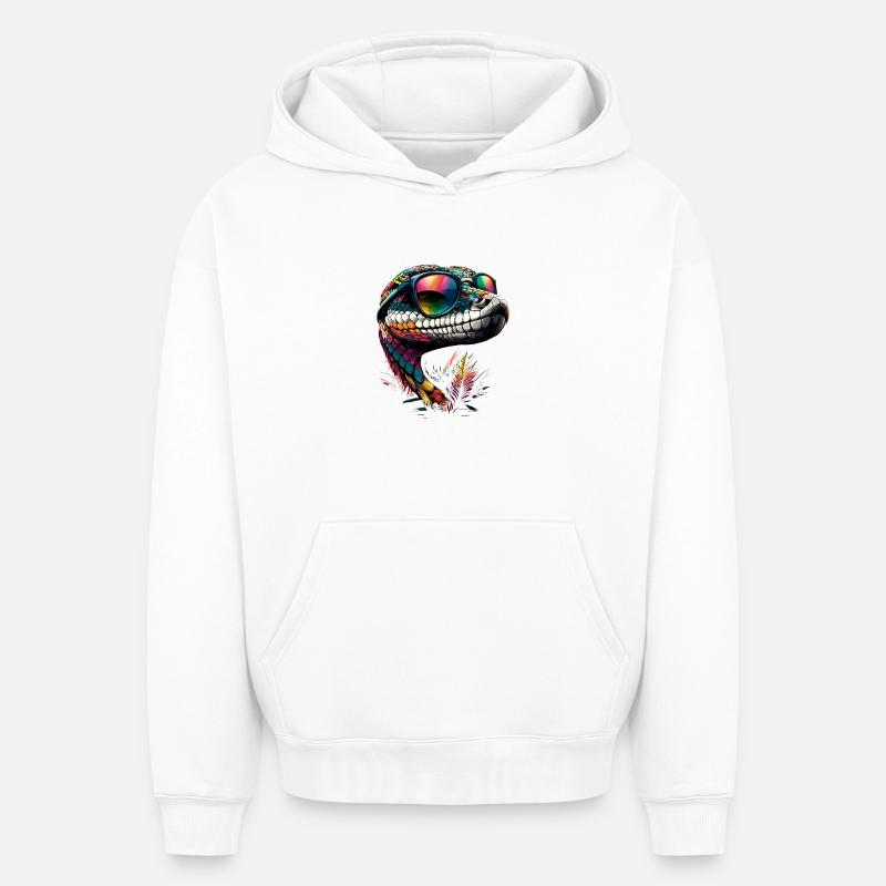 snake, python, cobra, rattlesnake, snakes - Oversized Heavyweight Unisex Hoodie - white