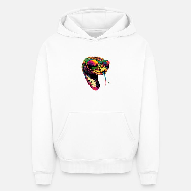 snake, python, cobra, rattlesnake, snakes - Oversized Heavyweight Unisex Hoodie - white