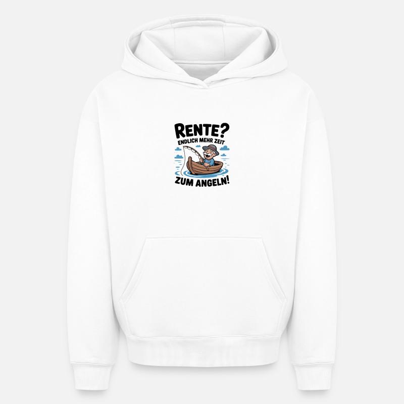 Cadeau de pêcheur Idée cadeau parfaite - Sweat à capuche unisexe oversize épais SPREAD - blanc