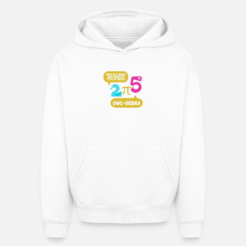 Math Math Math Teacher Mathematician - Oversized Heavyweight Unisex Hoodie - white