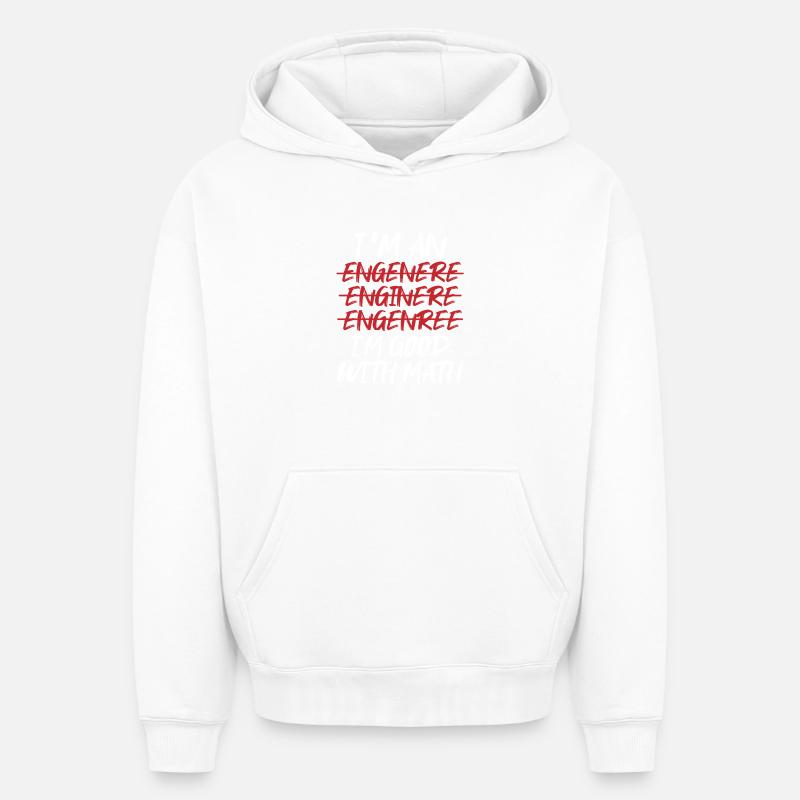 Math Math Math Teacher Mathematician - Oversized Heavyweight Unisex Hoodie - white