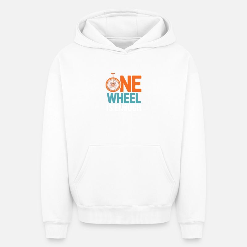 Monocycle - Sweat à capuche unisexe oversize épais SPREAD - blanc