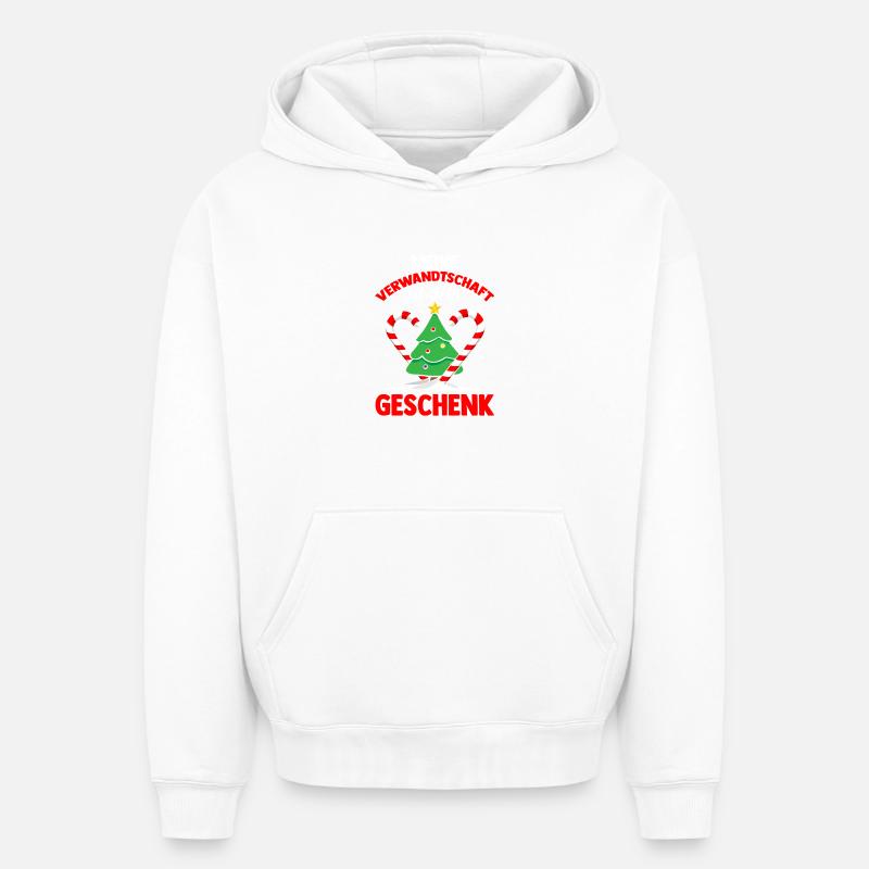 Noël du Père Noël - Sweat à capuche unisexe oversize épais SPREAD - blanc