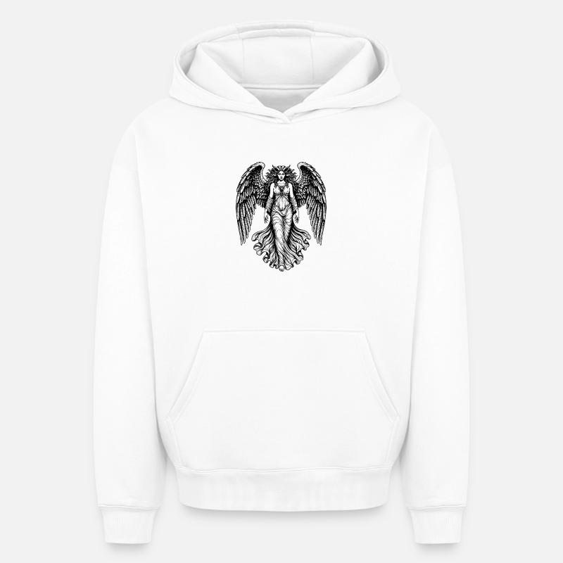 Lilith ange déchu - Sweat à capuche unisexe oversize épais SPREAD - blanc