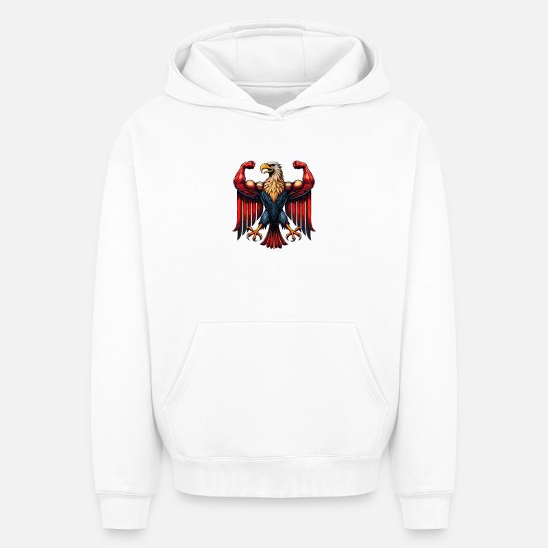 Aigle - Sweat à capuche unisexe oversize épais SPREAD - blanc