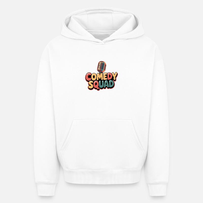 Troupe comique - Sweat à capuche unisexe oversize épais SPREAD - blanc