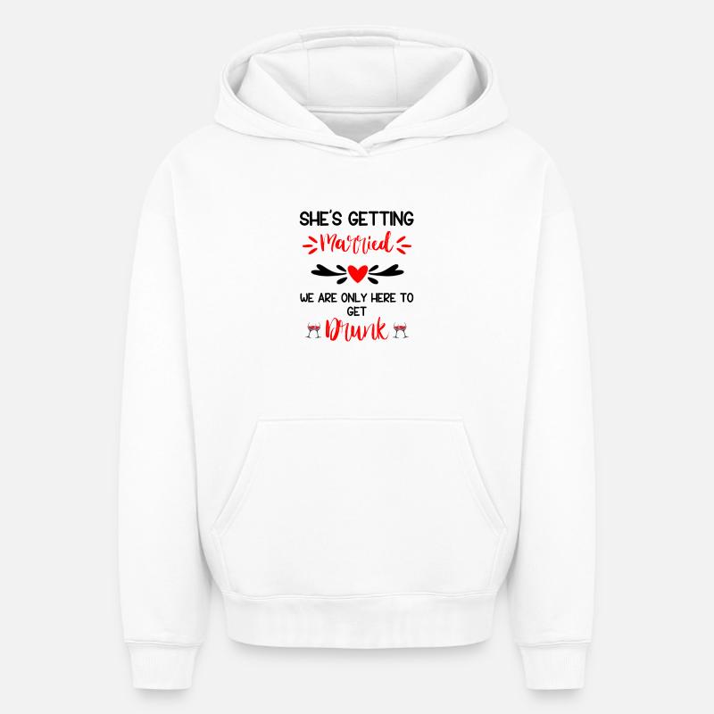 Sie wird geheiratet - Oversized Heavyweight Unisex Hoodie - Weiß