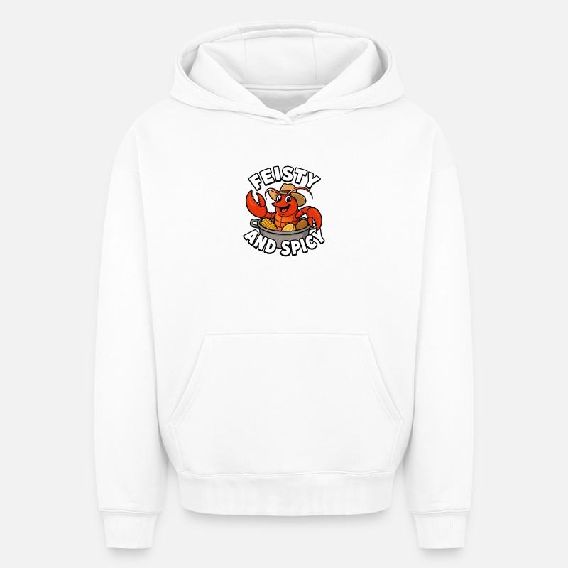 Nourriture épicée et épicée pour femmes - Sweat à capuche unisexe oversize épais SPREAD - blanc
